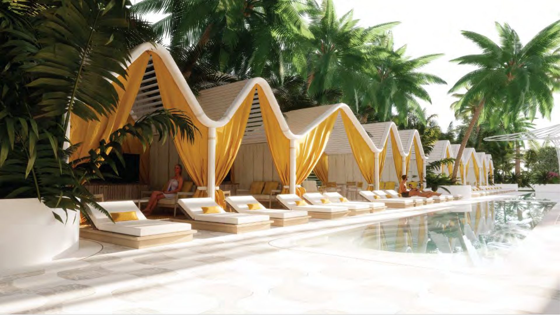 Historic Sagamore facade and tropical gardens at The Ritz-Carlton South Beach